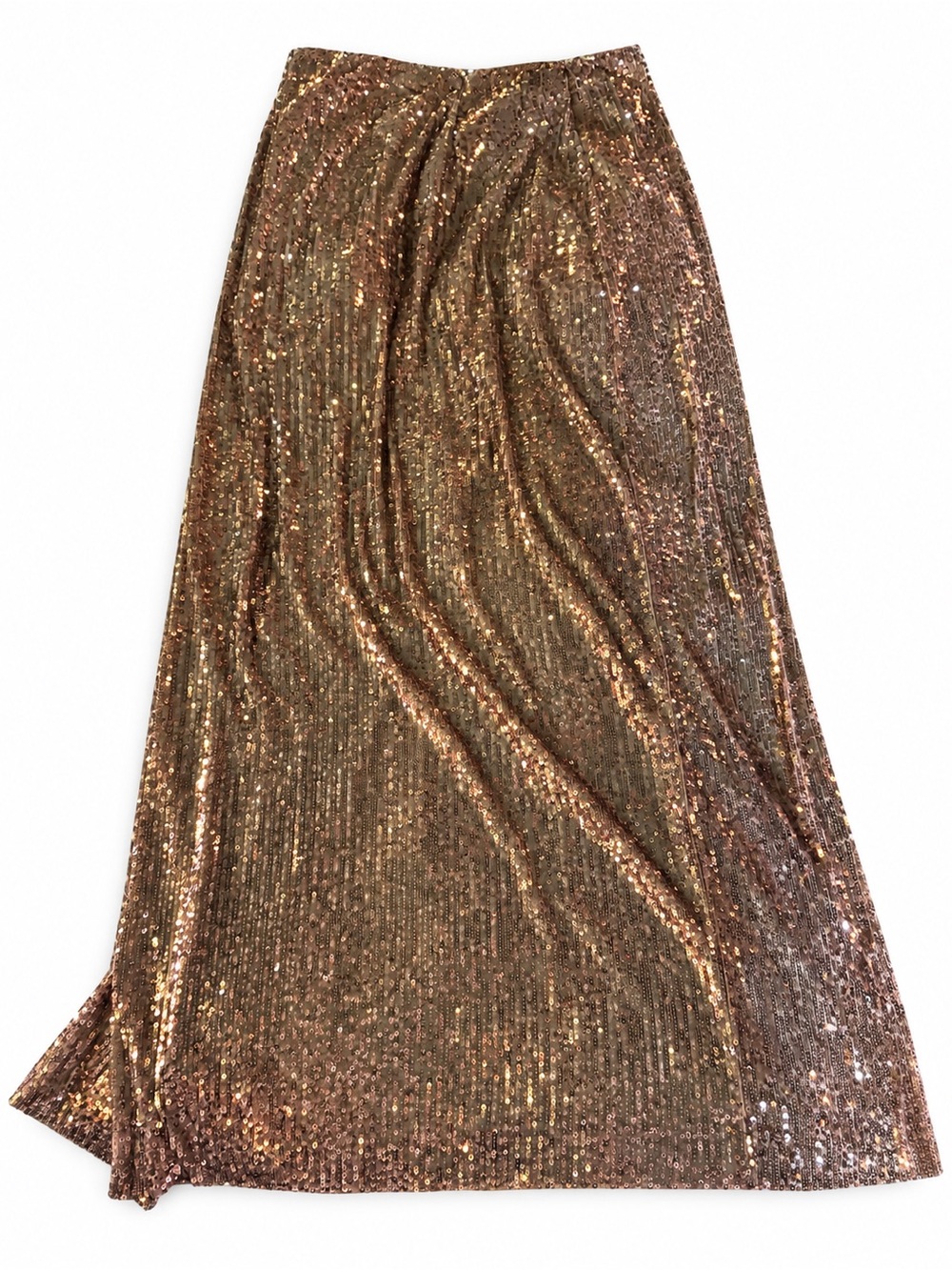 Free People Pink Champagne Sequin Maxi Skirt